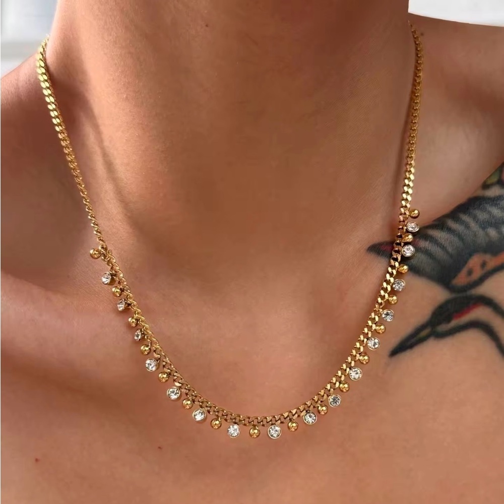 18K Gold Plated Shiny Chain Necklace